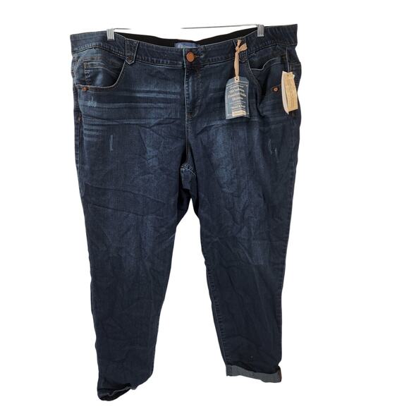 Democracy "Ab"solution Cropped Ankle Denim Capri Pants Womens Plus Size 24W *NWT - Picture 1 of 6